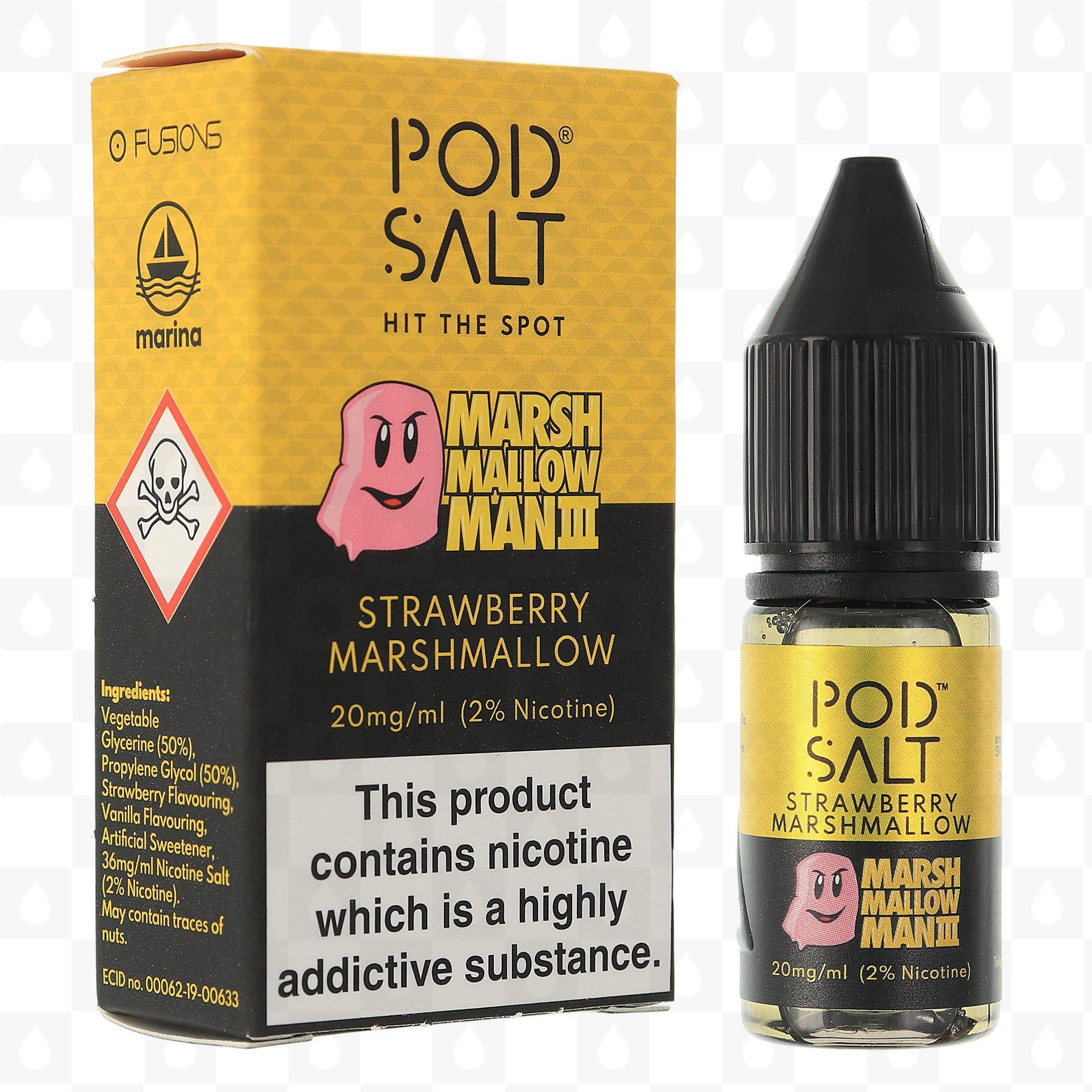 Marshmallow_Man_III_Nic_Salt_by_Pod_Salt_E_Liquid__10ml_Bottles.jpg STRAWBERRY MARSHMALLOW - POD SALT | 10ml - Image 1