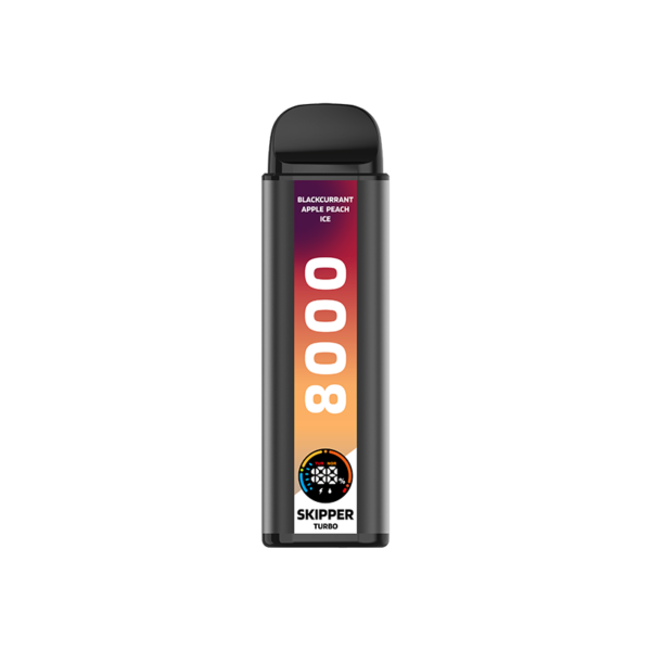 BLACKCURRANT APPLE PEACH ICE SKIPPER TURBO 10K DISPOSABLE
