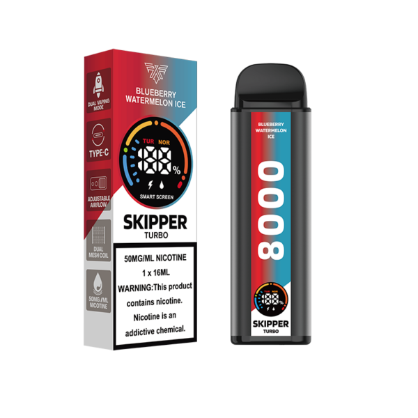 BLUEBERRY WATERMELON ICE SKIPPER TURBO 10K DISPOSABLE