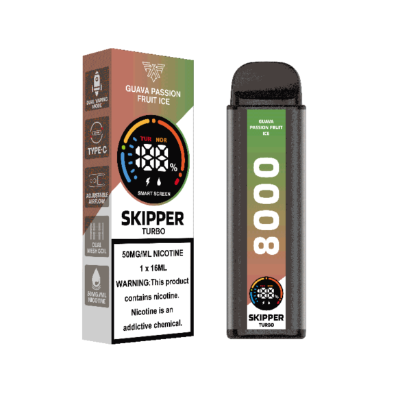 GUAVA PASSION FRUIT ICE SKIPPER TURBO 10K DISPOSABLE