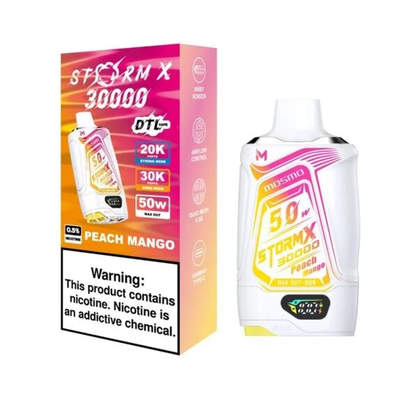 PEACH MANGO MOSMO STORM X DISPOSABLE