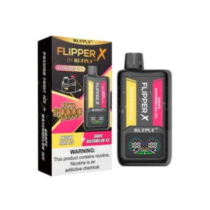 <h1>GRAPE WATERMELON ICE AND PASSION FRUIT ICE RUFPUF FLIPPER X DISPOSABLE</h1> The <strong>RufPuf Flipper X Disposable 20,000 Puffs</strong> in <strong>Grape Watermelon Ice & Passion Fruit Ice</strong> offers a tropical, fruit-packed experience with an icy cool finish. Engineered to provide up to <strong>20,000 puffs</strong>, this high-capacity disposable vape delivers long-lasting flavor, making it an ideal choice for those who enjoy a hassle-free, consistent vaping experience. With its bold fruit blends and refreshing menthol kick, the Flipper X is perfect for vapers looking for an exotic and revitalizing vape. <strong>YOU CAN EXPLORE MORE FLIPPER X DISPOSABLES<a href="https://www.rockstarvapor.co/product-category/rufpuf-flipper-x-20000-puffs-disposables/"> HERE!</a></strong> <p class="selectable-text copyable-text iq0m558w g0rxnol2" dir="ltr"><span class="selectable-text copyable-text">At Rockstar, we believe every purchase is an experience of convenience, quality, and satisfaction.</span></p> <p class="selectable-text copyable-text iq0m558w g0rxnol2" dir="ltr"><span class="selectable-text copyable-text jv8stmnn">*</span><b><strong class="selectable-text copyable-text nbipi2bn">Price Match Guarantee:</strong></b><span class="selectable-text copyable-text jv8stmnn">*</span><span class="selectable-text copyable-text"> We’re committed to offering you the best value on your purchases. If you find a lower price on an identical item from a competitor, simply let us know, and we’ll beat it.</span></p> <p class="selectable-text copyable-text iq0m558w g0rxnol2" dir="ltr"><span class="selectable-text copyable-text">Shop with confidence, knowing that you’re getting the best deal possible. Enjoy the ease of browsing and purchasing from the comfort of your home, Explore our catalog, place order, and get doorstep delivery. Our knowledgeable and friendly team is here to assist you with your order to make your shopping enjoyable,</span></p> <p class="selectable-text copyable-text iq0m558w g0rxnol2" dir="ltr"><span class="selectable-text copyable-text">We are located just around the corner in <a href="https://www.google.com/maps?ll=24.797475,67.044777&z=16&t=m&hl=en&gl=US&mapclient=embed&cid=3248600491974334453" target="_blank" rel="noopener">DHA Phase 5</a> & <a href="https://www.google.com/maps/place/Rockstar+Vapor+Co+-+Clifton+(Vape+Store)/@24.8271319,67.0278464,17z/data=!4m14!1m7!3m6!1s0x3eb33d243236324b:0xaa9b07f8edc863c0!2sRockstar+Vapor+Co+-+Clifton+(Vape+Store)!8m2!3d24.8271319!4d67.0304213!16s%2Fg%2F11twsg4yj7!3m5!1s0x3eb33d243236324b:0xaa9b07f8edc863c0!8m2!3d24.8271319!4d67.0304213!16s%2Fg%2F11twsg4yj7?entry=tt" target="_blank" rel="noopener">Clifton Boat Basin</a>, any of our store is your go-to spot for the latest vape gear, trendsetting flavors, and a vibe that’s as chill as it gets.</span></p> GRAPE WATERMELON ICE AND PASSION FRUIT ICE RUFPUF FLIPPER X DISPOSABLE