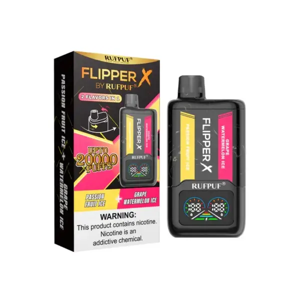 GRAPE WATERMELON ICE AND PASSION FRUIT ICE RUFPUF FLIPPER X DISPOSABLE