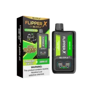 <h1>GUAVA ICE AND STRAWBERRY KIWI ICE RUFPUF FLIPPER X DISPOSABLE</h1> The <strong>RufPuf Flipper X Disposable 20,000 Puffs</strong> in <strong>Guava Ice & Strawberry Kiwi Ice</strong> offers a tropical, fruity experience that’s both refreshing and long-lasting. Designed for convenience and lasting up to <strong>20,000 puffs</strong>, this disposable vape combines two irresistible fruit blends with a frosty finish, ensuring an all-day vape that never gets old. Whether you're new to vaping or a seasoned enthusiast, the Flipper X delivers smooth, consistent flavor without the hassle of refills or recharging. <strong>YOU CAN EXPLORE MORE FLIPPER X DISPOSABLES<a href="https://www.rockstarvapor.co/product-category/rufpuf-flipper-x-20000-puffs-disposables/"> HERE!</a></strong> <p class="selectable-text copyable-text iq0m558w g0rxnol2" dir="ltr"><span class="selectable-text copyable-text">At Rockstar, we believe every purchase is an experience of convenience, quality, and satisfaction.</span></p> <p class="selectable-text copyable-text iq0m558w g0rxnol2" dir="ltr"><span class="selectable-text copyable-text jv8stmnn">*</span><b><strong class="selectable-text copyable-text nbipi2bn">Price Match Guarantee:</strong></b><span class="selectable-text copyable-text jv8stmnn">*</span><span class="selectable-text copyable-text"> We’re committed to offering you the best value on your purchases. If you find a lower price on an identical item from a competitor, simply let us know, and we’ll beat it.</span></p> <p class="selectable-text copyable-text iq0m558w g0rxnol2" dir="ltr"><span class="selectable-text copyable-text">Shop with confidence, knowing that you’re getting the best deal possible. Enjoy the ease of browsing and purchasing from the comfort of your home, Explore our catalog, place order, and get doorstep delivery. Our knowledgeable and friendly team is here to assist you with your order to make your shopping enjoyable,</span></p> <p class="selectable-text copyable-text iq0m558w g0rxnol2" dir="ltr"><span class="selectable-text copyable-text">We are located just around the corner in <a href="https://www.google.com/maps?ll=24.797475,67.044777&z=16&t=m&hl=en&gl=US&mapclient=embed&cid=3248600491974334453" target="_blank" rel="noopener">DHA Phase 5</a> & <a href="https://www.google.com/maps/place/Rockstar+Vapor+Co+-+Clifton+(Vape+Store)/@24.8271319,67.0278464,17z/data=!4m14!1m7!3m6!1s0x3eb33d243236324b:0xaa9b07f8edc863c0!2sRockstar+Vapor+Co+-+Clifton+(Vape+Store)!8m2!3d24.8271319!4d67.0304213!16s%2Fg%2F11twsg4yj7!3m5!1s0x3eb33d243236324b:0xaa9b07f8edc863c0!8m2!3d24.8271319!4d67.0304213!16s%2Fg%2F11twsg4yj7?entry=tt" target="_blank" rel="noopener">Clifton Boat Basin</a>, any of our store is your go-to spot for the latest vape gear, trendsetting flavors, and a vibe that’s as chill as it gets.</span></p> GUAVA ICE AND STRAWBERRY KIWI ICE RUFPUF FLIPPER X DISPOSABLE 20000 PUFFS