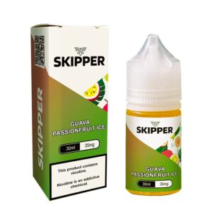 <h1>GUAVA PASSIONFRUIT ICE SKIPPER</h1> Dive into the tropical bliss of juicy guava and passion fruit, perfectly blended with a cool icy finish. <strong>Guava Passion Fruit Ice Skipper 30ml</strong> delivers a vibrant, refreshing vape that’s ideal for those seeking a unique, exotic flavor with a frosty twist. <strong>YOU CAN EXPLORE MORE SKIPPER E LIQUIDS <a href="https://www.rockstarvapor.co/product-category/skipper-nicsalt-pakistan/">HERE!</a></strong> <p class="selectable-text copyable-text iq0m558w g0rxnol2" dir="ltr"><span class="selectable-text copyable-text">At Rockstar, we believe every purchase is an experience of convenience, quality, and satisfaction.</span></p> <p class="selectable-text copyable-text iq0m558w g0rxnol2" dir="ltr"><span class="selectable-text copyable-text jv8stmnn">*</span><b><strong class="selectable-text copyable-text nbipi2bn">Price Match Guarantee:</strong></b><span class="selectable-text copyable-text jv8stmnn">*</span><span class="selectable-text copyable-text"> We’re committed to offering you the best value on your purchases. If you find a lower price on an identical item from a competitor, simply let us know, and we’ll beat it.</span></p> <p class="selectable-text copyable-text iq0m558w g0rxnol2" dir="ltr"><span class="selectable-text copyable-text">Shop with confidence, knowing that you’re getting the best deal possible. Enjoy the ease of browsing and purchasing from the comfort of your home, Explore our catalog, place order, and get doorstep delivery. Our knowledgeable and friendly team is here to assist you with your order to make your shopping enjoyable,</span></p> <p class="selectable-text copyable-text iq0m558w g0rxnol2" dir="ltr"><span class="selectable-text copyable-text">We are located just around the corner in <a href="https://www.google.com/maps?ll=24.797475,67.044777&z=16&t=m&hl=en&gl=US&mapclient=embed&cid=3248600491974334453" target="_blank" rel="noopener">DHA Phase 5</a> & <a href="https://www.google.com/maps/place/Rockstar+Vapor+Co+-+Clifton+(Vape+Store)/@24.8271319,67.0278464,17z/data=!4m14!1m7!3m6!1s0x3eb33d243236324b:0xaa9b07f8edc863c0!2sRockstar+Vapor+Co+-+Clifton+(Vape+Store)!8m2!3d24.8271319!4d67.0304213!16s%2Fg%2F11twsg4yj7!3m5!1s0x3eb33d243236324b:0xaa9b07f8edc863c0!8m2!3d24.8271319!4d67.0304213!16s%2Fg%2F11twsg4yj7?entry=tt" target="_blank" rel="noopener">Clifton Boat Basin</a>, any of our store is your go-to spot for the latest vape gear, trendsetting flavors, and a vibe that’s as chill as it gets.</span></p> GUAVA PASSIONFRUIT ICE SKIPPER