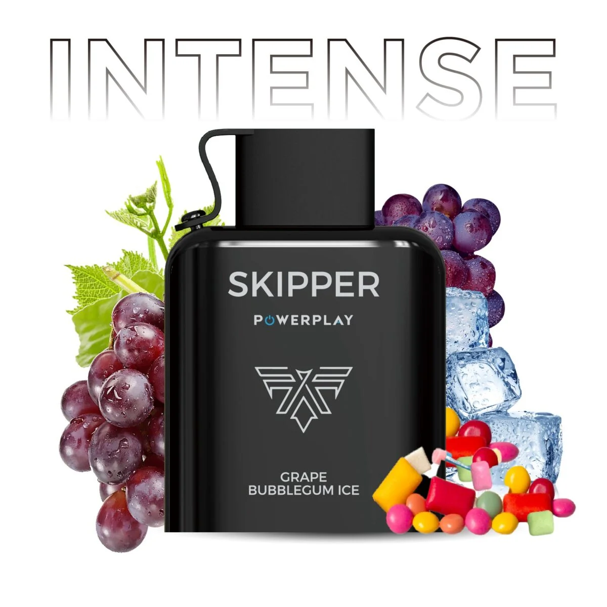 GRAPE BUBBLE GUM ICE SKIPPER POWERPLAY INTENSE POD