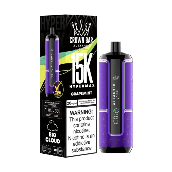 GRAPE MINT ICE AL FAKHER CROWN BAR HYPERMAX DISPOSABLE