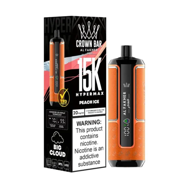 PEACH ICE AL FAKHER CROWN BAR HYPERMAX DISPOSABLE
