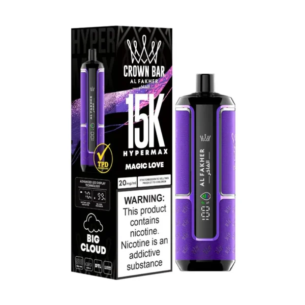 MAGIC LOVE AL FAKHER CROWN BAR HYPERMAX DISPOSABLE 15000 PUFFS