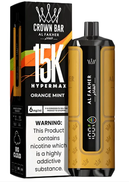 ORANGE MINT AL FAKHER CROWN BAR HYPERMAX DISPOSABLE