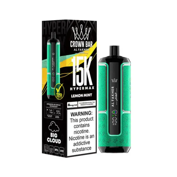 LEMON MINT AL FAKHER CROWN BAR HYPERMAX DISPOSABLE